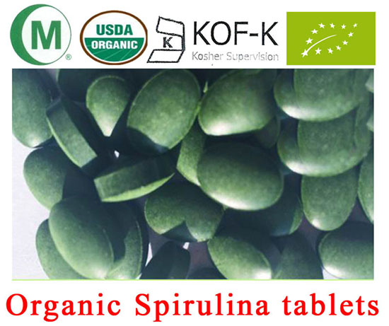 Organic Spirulina tablets